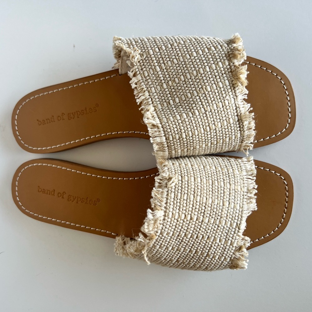 Band of Gypsies Natural Woven Jute Sandals-Sz 7